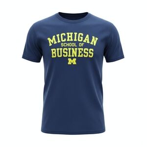 Vintage University of Michigan School of Business T Shirt NCAA Pre-Ross NWT Med.